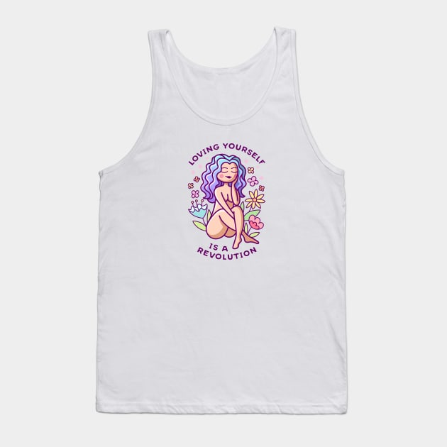 Loving Yourself is a Revolution Tank Top by sombrasblancas